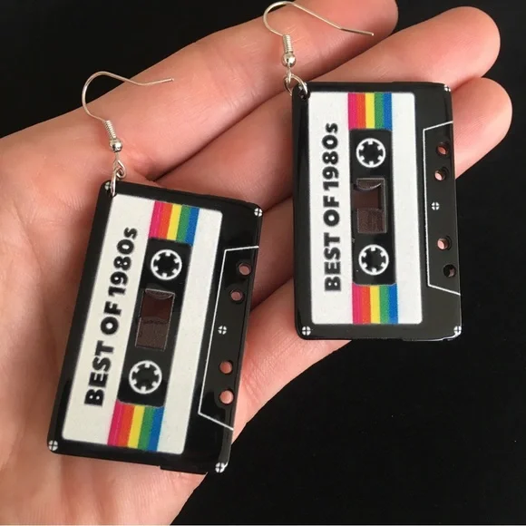 Music Tape Vintage Style Dangle Earrings - Picture 4 of 6